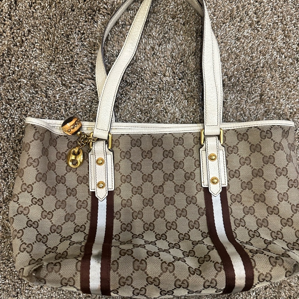 Gucci Beige and Brown Women's Tote Bag